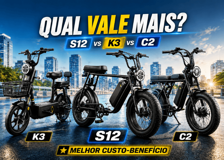 StreetGo S12 vs Nado K3 vs Nado C2: Qual Bicicleta Elétrica Vale Mais a Pena?