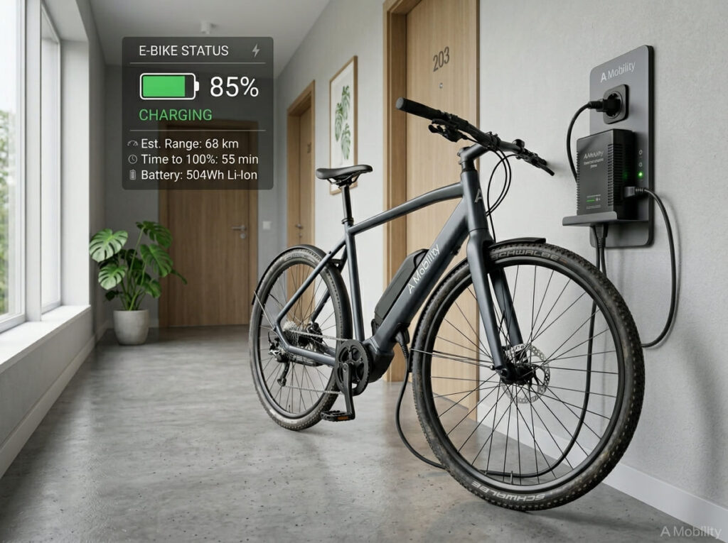 Visão geral: autonomia e recarga da bateria da bicicleta elétrica